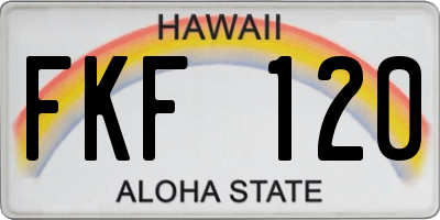 HI license plate FKF120
