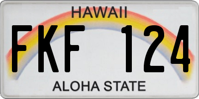 HI license plate FKF124