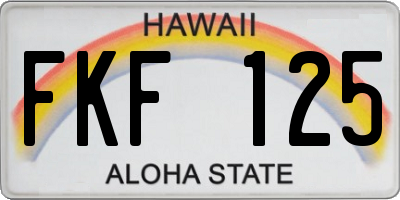 HI license plate FKF125