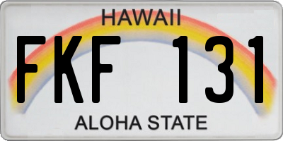 HI license plate FKF131