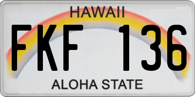 HI license plate FKF136
