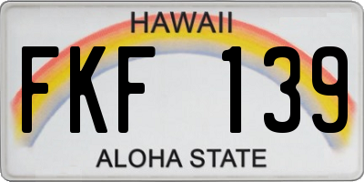 HI license plate FKF139