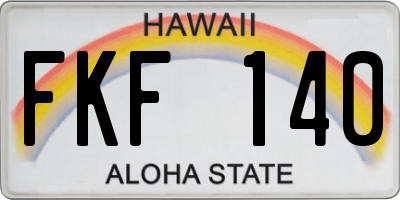 HI license plate FKF140