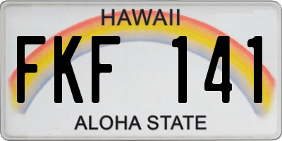 HI license plate FKF141