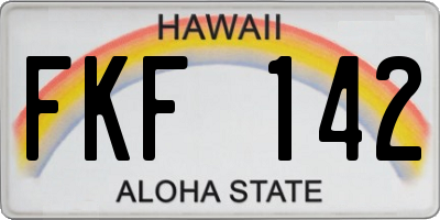 HI license plate FKF142