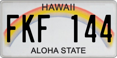 HI license plate FKF144