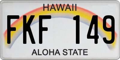 HI license plate FKF149