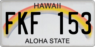 HI license plate FKF153