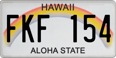 HI license plate FKF154