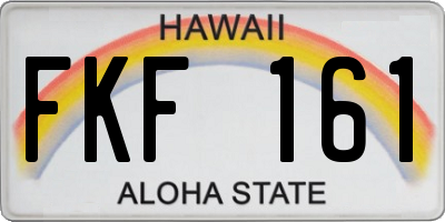 HI license plate FKF161