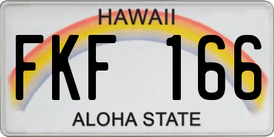 HI license plate FKF166