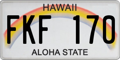 HI license plate FKF170