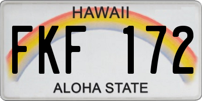 HI license plate FKF172