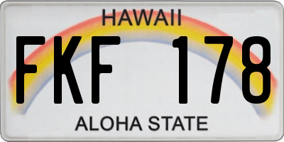 HI license plate FKF178