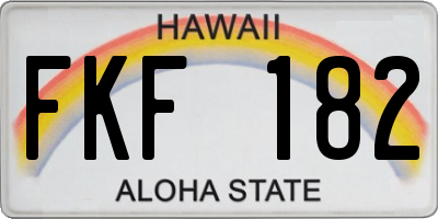 HI license plate FKF182