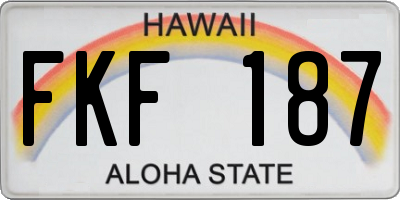 HI license plate FKF187