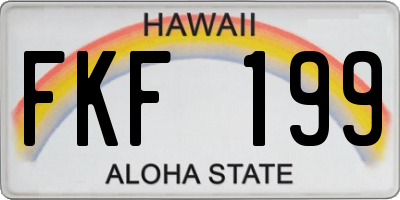 HI license plate FKF199