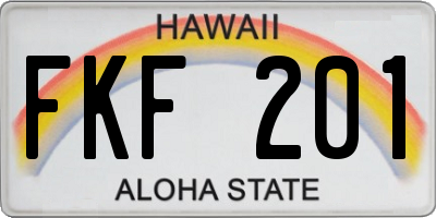 HI license plate FKF201