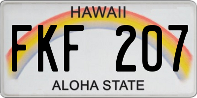 HI license plate FKF207