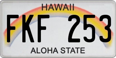HI license plate FKF253