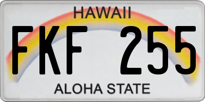 HI license plate FKF255