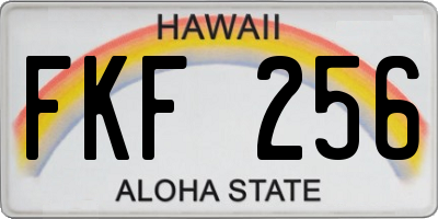 HI license plate FKF256