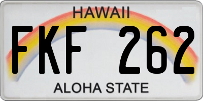 HI license plate FKF262