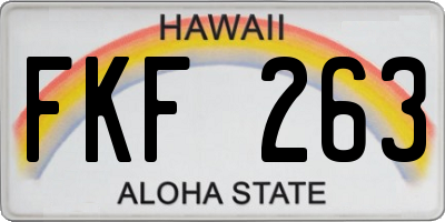 HI license plate FKF263