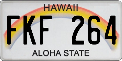 HI license plate FKF264