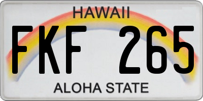 HI license plate FKF265