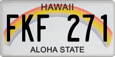 HI license plate FKF271