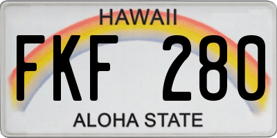 HI license plate FKF280