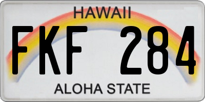 HI license plate FKF284