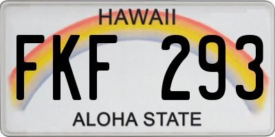 HI license plate FKF293