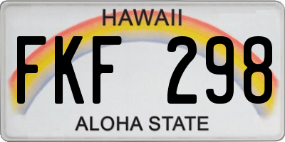 HI license plate FKF298