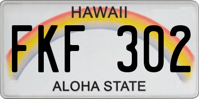 HI license plate FKF302