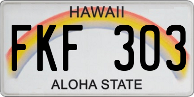HI license plate FKF303
