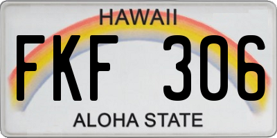 HI license plate FKF306