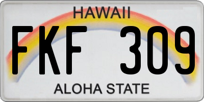 HI license plate FKF309