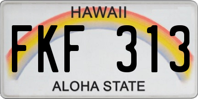 HI license plate FKF313