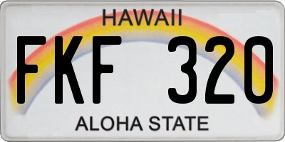 HI license plate FKF320