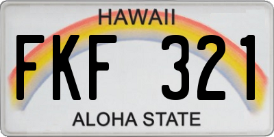 HI license plate FKF321