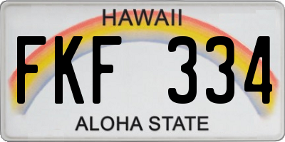 HI license plate FKF334