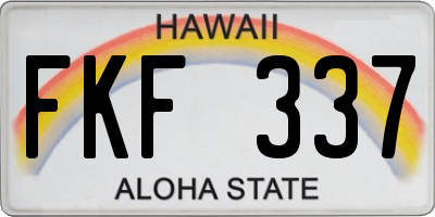 HI license plate FKF337