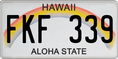 HI license plate FKF339