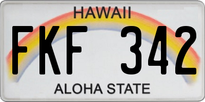 HI license plate FKF342