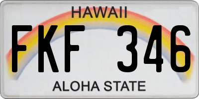 HI license plate FKF346