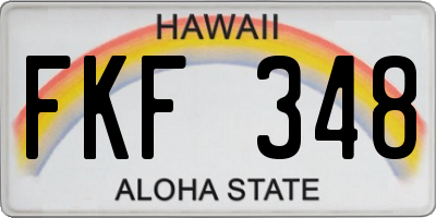 HI license plate FKF348