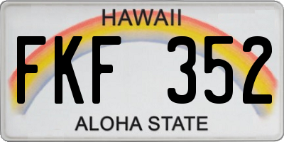HI license plate FKF352