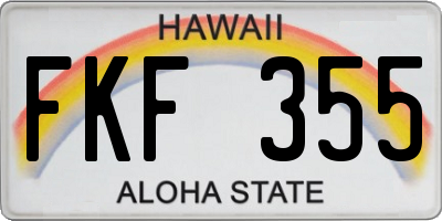 HI license plate FKF355